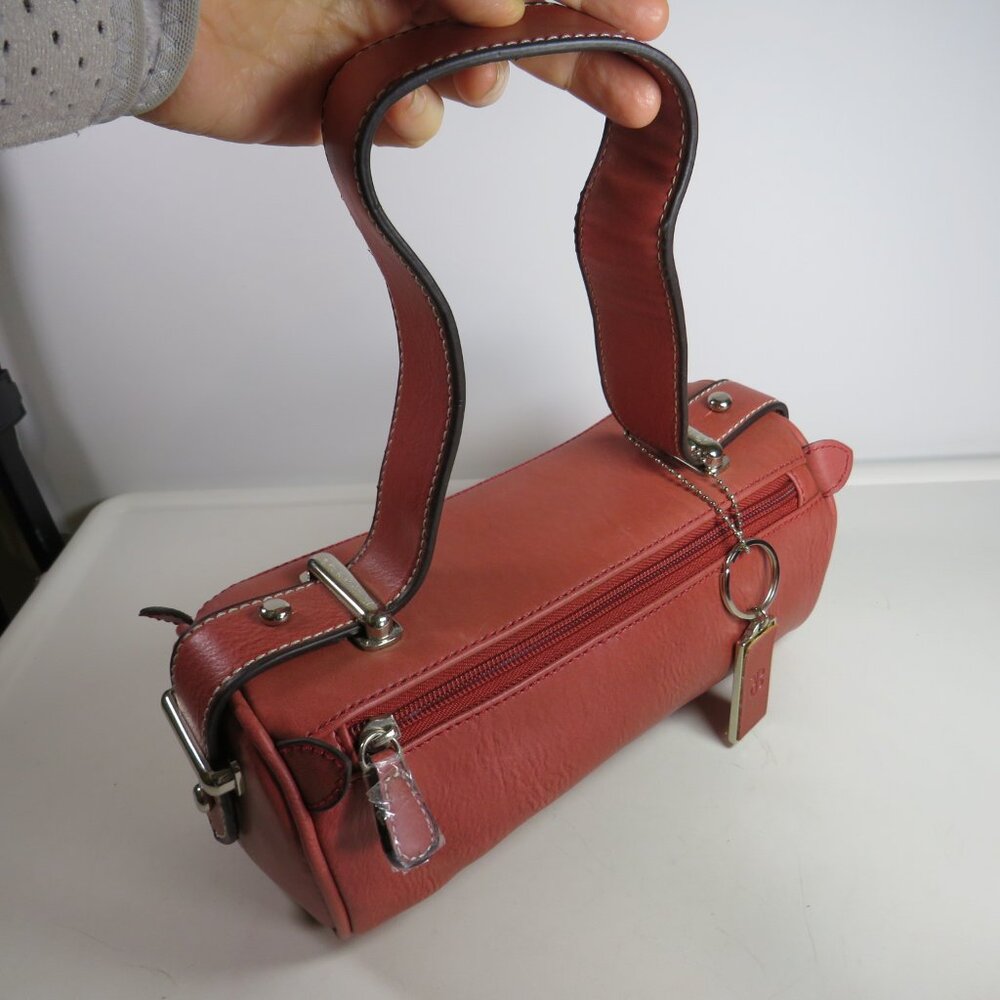 Bellerose Terracotta Leather Baguette Bag with Key Charm - Picture 3 of 10